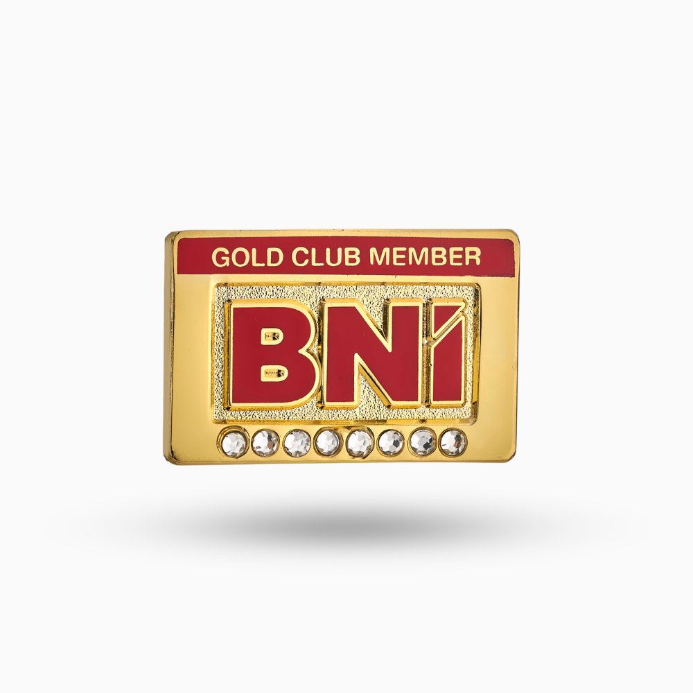 Gold Club Pin (8 stones) (Pack of 10)