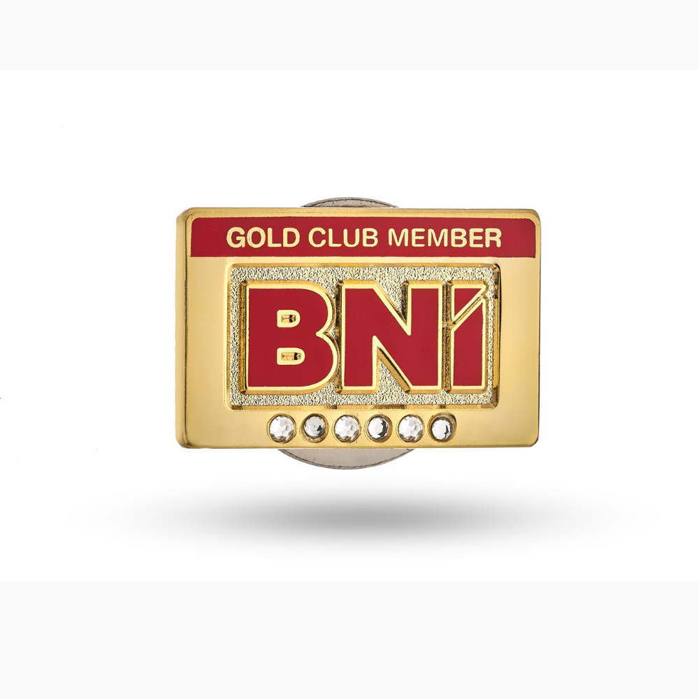 Gold Club Pin (6 stones) (Pack of 10)