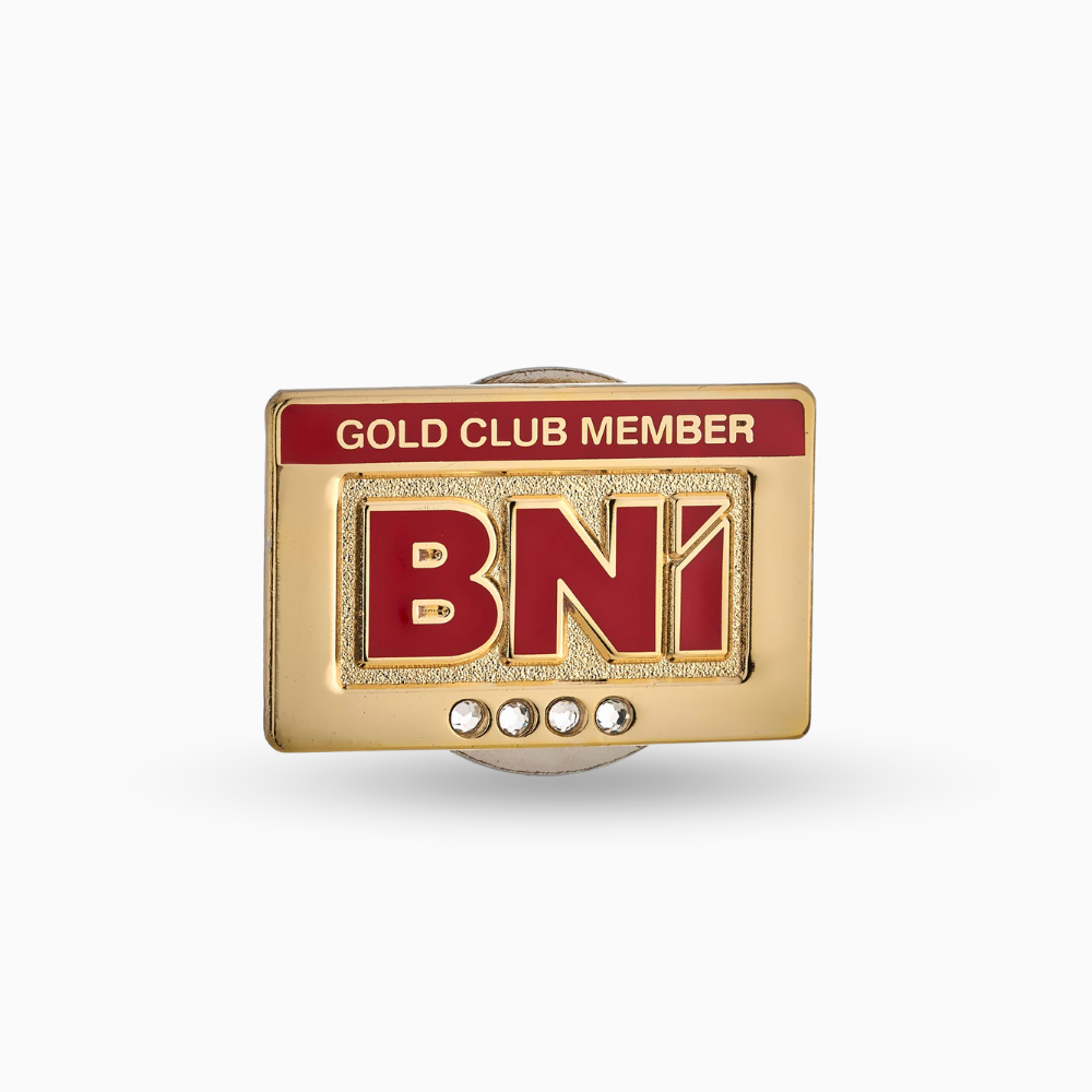 Gold Club Pin (4 stones) (Pack of 10)