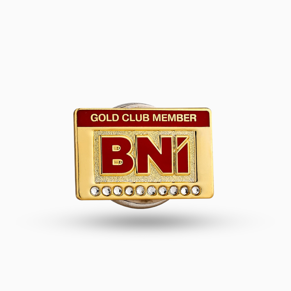 Gold Club Pin (10 Stones) (Pack of 10)