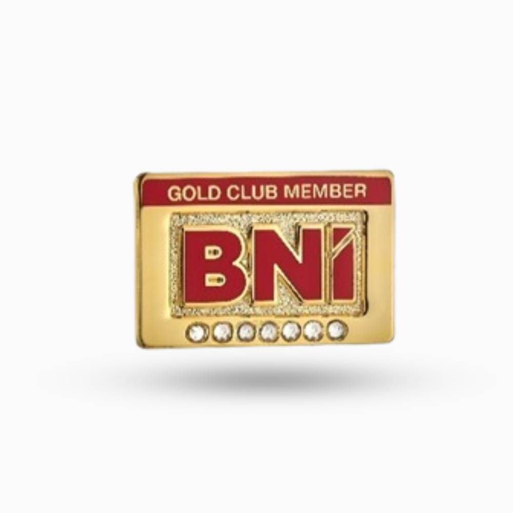 Gold Club Pin (7 stones) (Pack of 10)