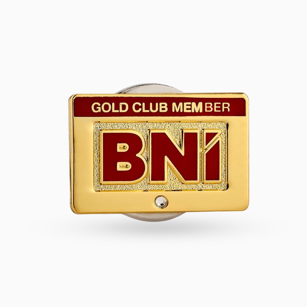 Gold Club Pin (1 Stone) (Pack of 10)