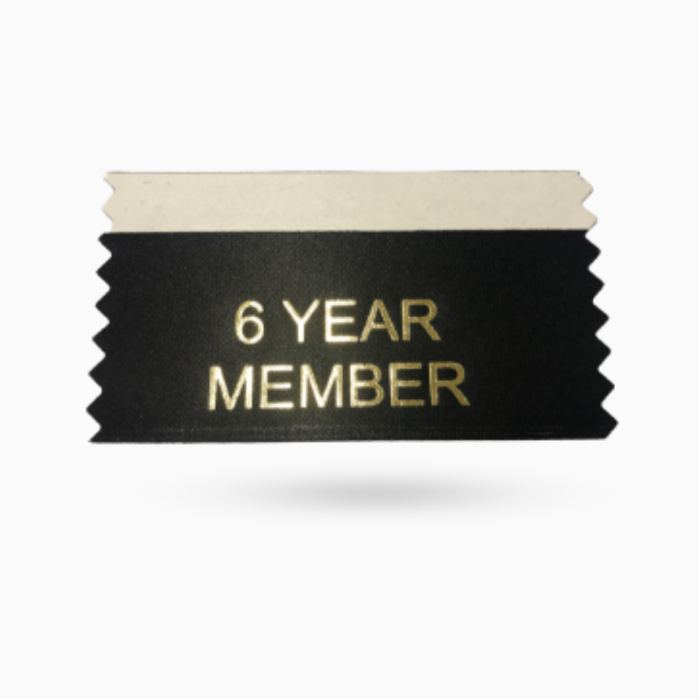 6 year Member Ribbons (Pack of 10)