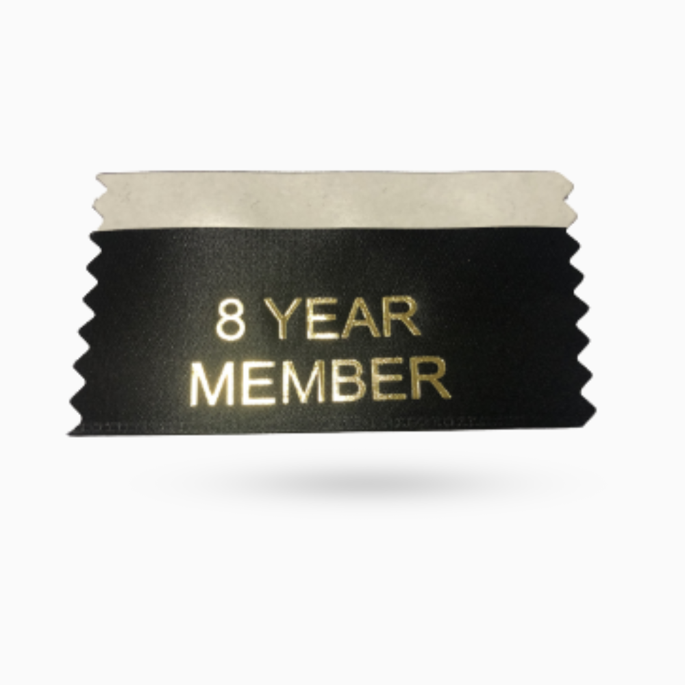 8 year Member Ribbons (Pack of 10)