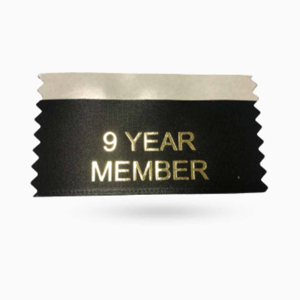 9 year Member Ribbons (Pack of 10)
