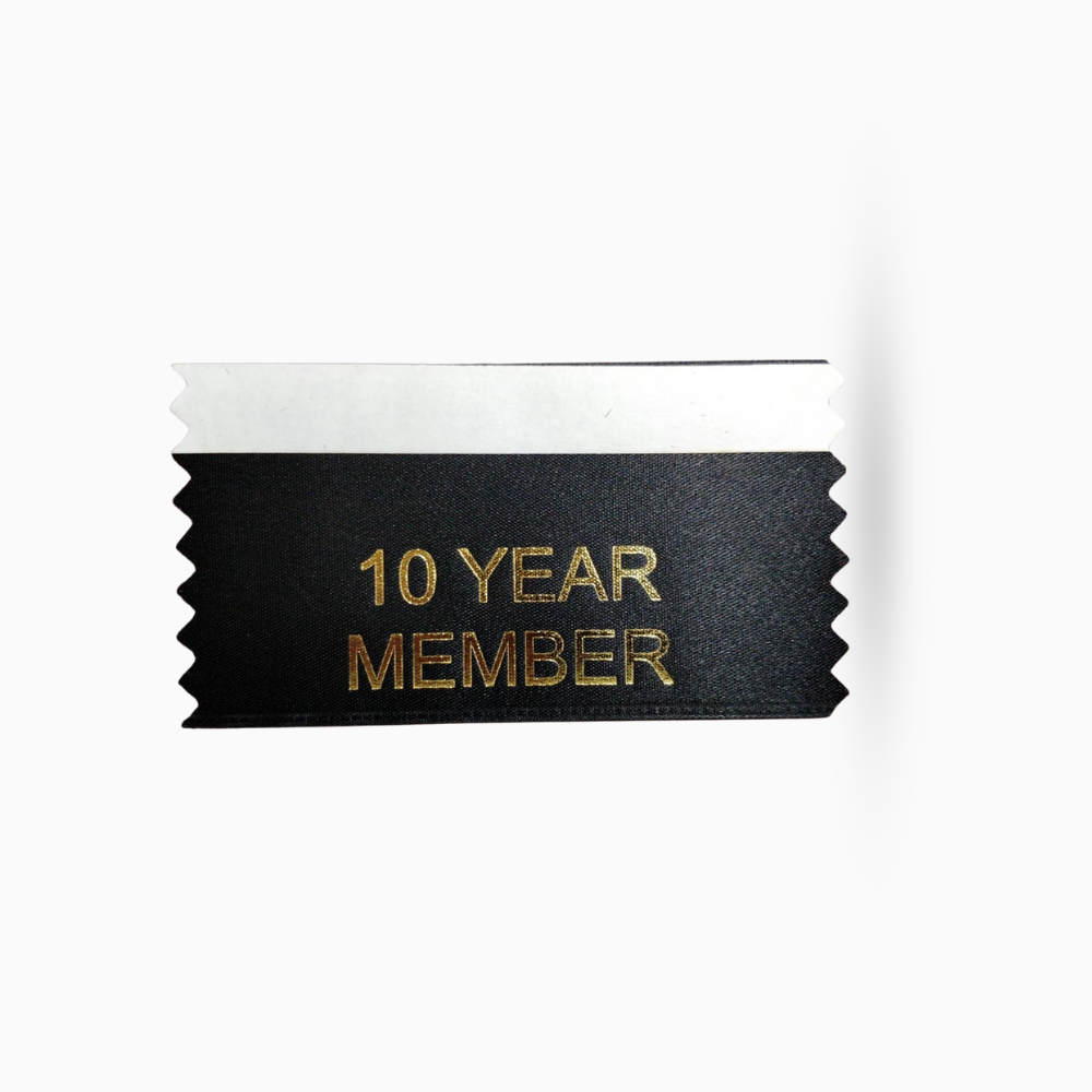 10 Year Member Ribbons (Pack of 10)