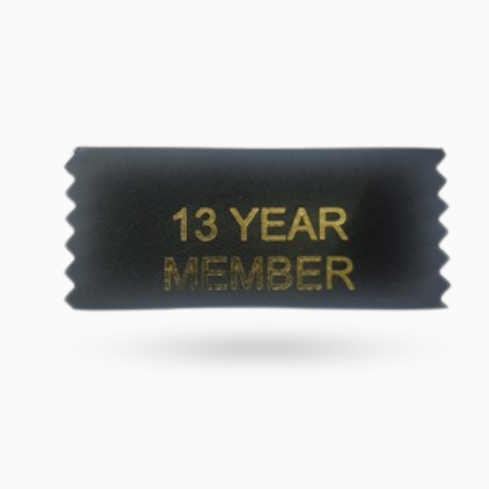 13 Year Member Ribbons (Pack of 10)