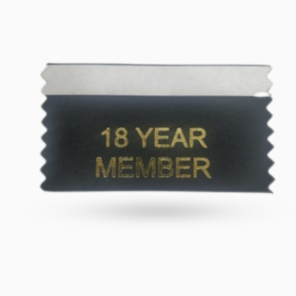 18 Year Member Ribbons (Pack of 10)