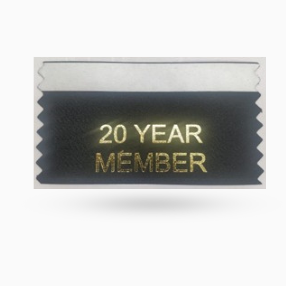 20 Year Member Ribbons (Pack of 10)